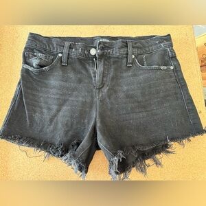Women's Black Distressed Hudson Shorts